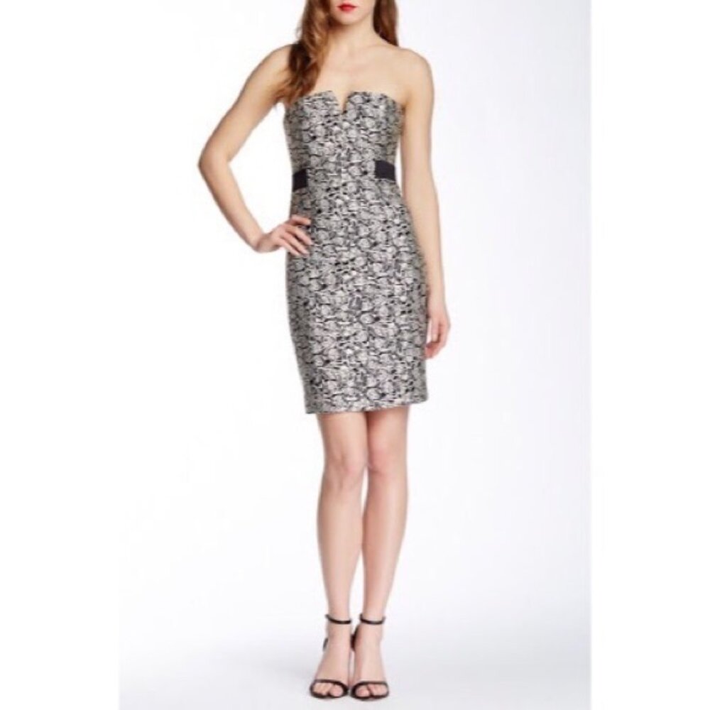 NWT Halston Heritage Strapless Cocktail Gown Size 6